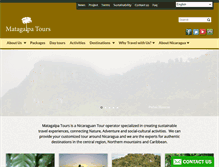 Tablet Screenshot of matagalpatours.com